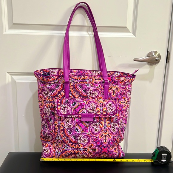 Vera Bradley Bags Vera Bradley Large Tote W Luggage Straptablet Padded Sleeve W Velcro Strap